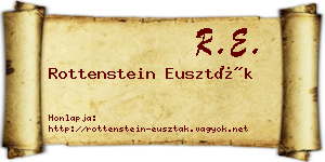 Rottenstein Euszták névjegykártya